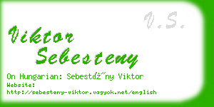 viktor sebesteny business card